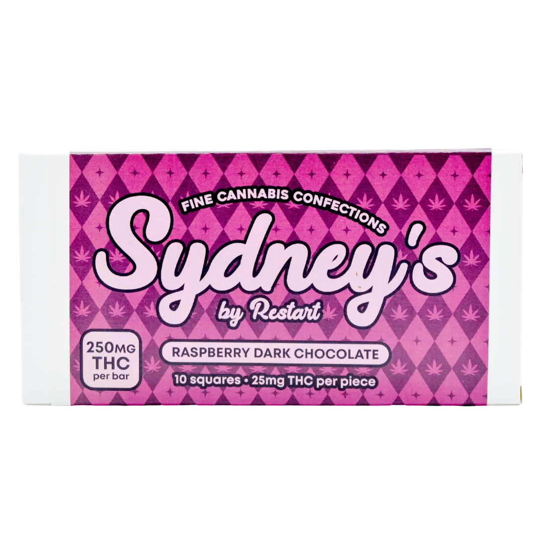 Sydneys Delta 9 THC 250MG Chocolate Bars / Dark Raspberry Chocolate